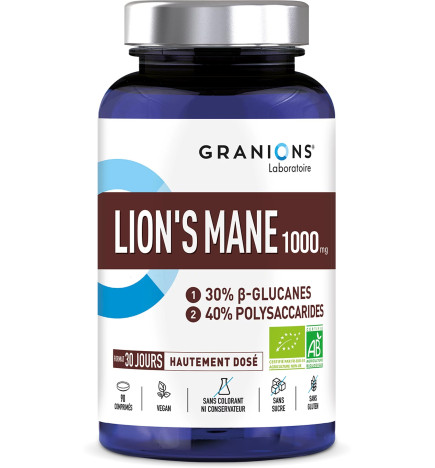 Granions – Lion’s Mane 1000 mg, 90 gélules
