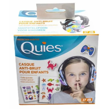 Quies – Casque anti-bruit enfant bleu, 1 unité