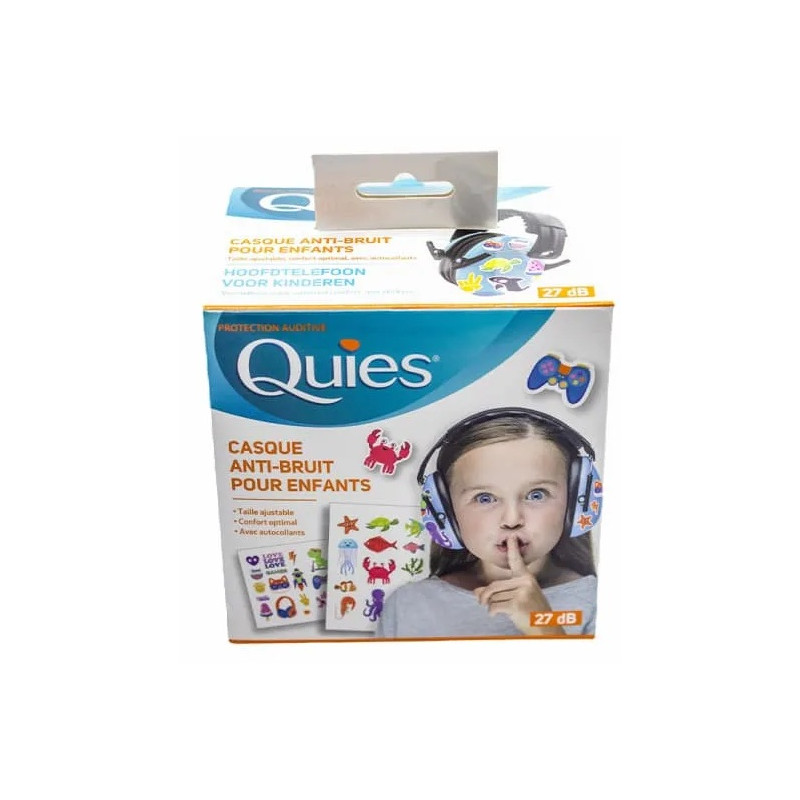 Quies – Casque anti-bruit enfant bleu, 1 unité
