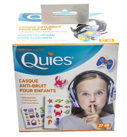 Quies – Casque anti-bruit enfant bleu, 1 unité