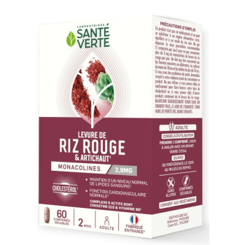 Santé Verte – Complexe Levure de Riz Rouge, 60 comprimés