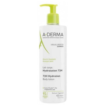 A-Derma – Lait Corps Hydratation 72H, 400 ml
