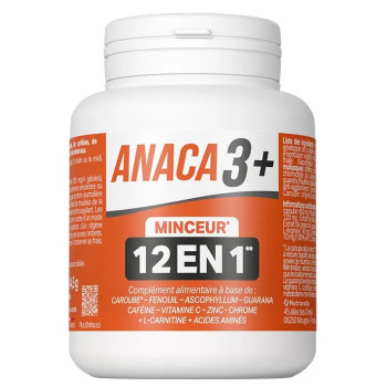Nutravalia – Anaca3+ Minceur 12 en 1, 120 gélules
