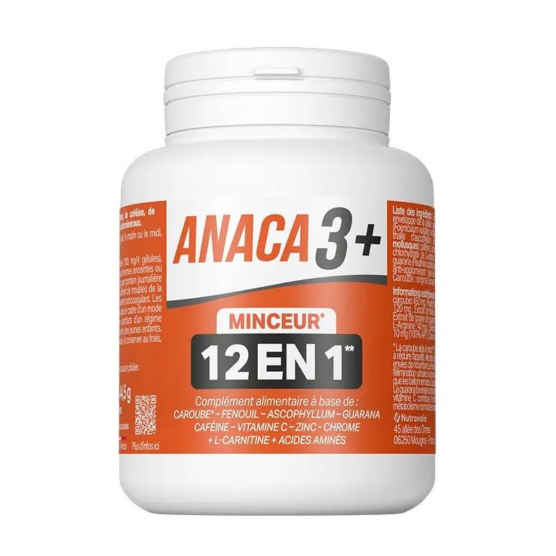 Nutravalia – Anaca3+ Minceur 12 en 1, 120 gélules