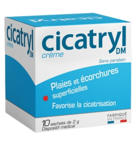 Cicatryl – DM Crème Plaies et Écorchures, 10 sachets