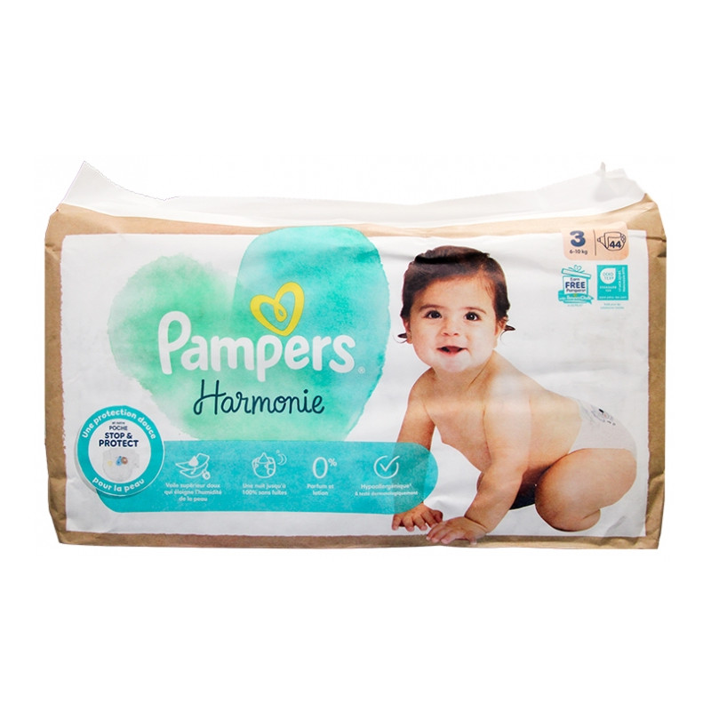 Pampers – Harmonie Taille 3, 44 couches