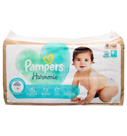 Pampers – Harmonie Taille 3, 44 couches