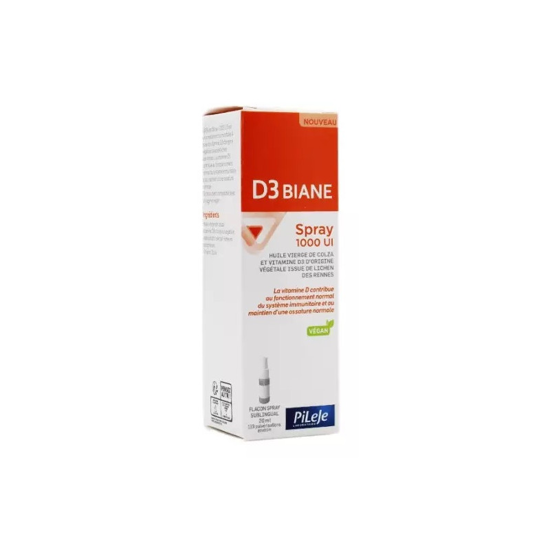 Pileje – D3 Biane Spray 1000 UI, 20 ml