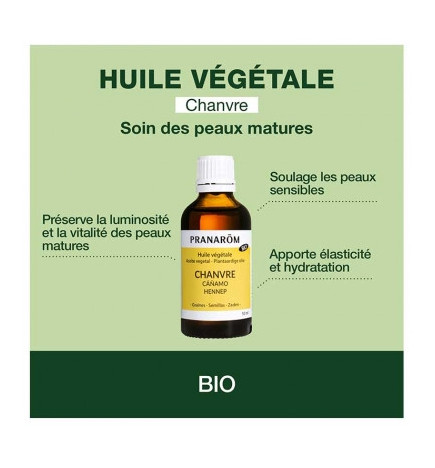 Pranarôm – Huile Végétale Chanvre Bio, 50 ml