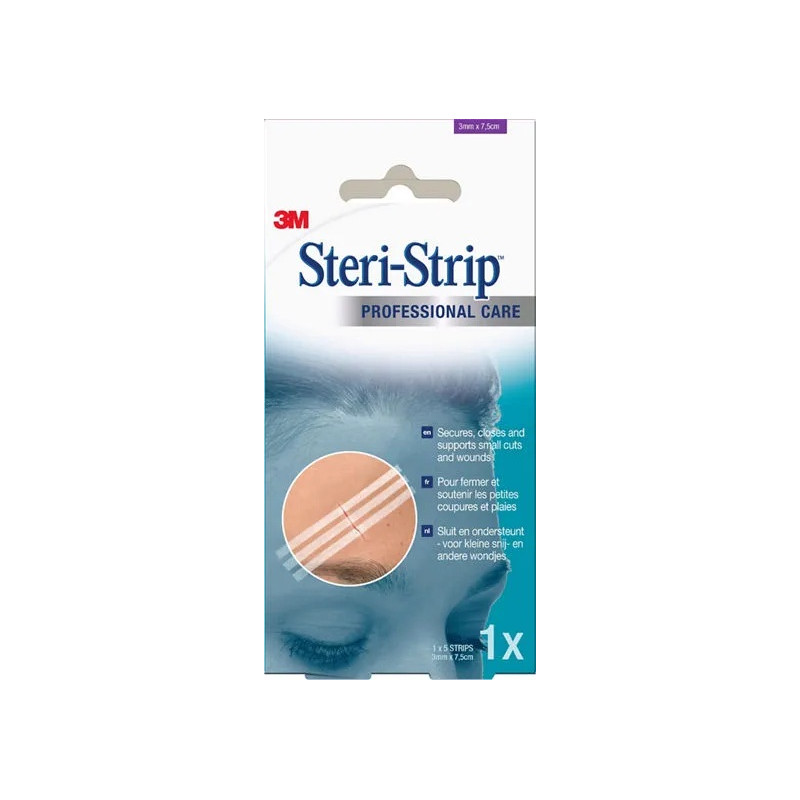 3M – Steri-Strip Sutures Cutanées Adhésives 3 mm x 7,5 cm, 1 boîte