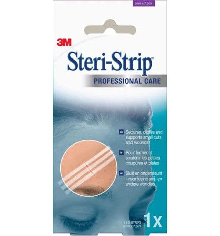 3M – Steri-Strip Sutures Cutanées Adhésives 3 mm x 7,5 cm, 1 boîte