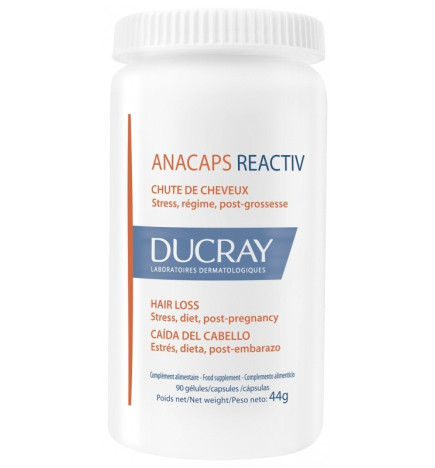 Ducray – chute de cheveux réactionnelle Anacaps Reactiv, 90 gélules