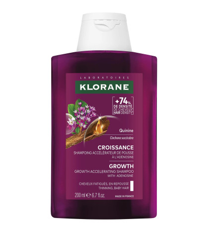 Klorane – Quinina Croissance Shampooing Accélérateur de Pousse à l’Adénosine, 200 ml