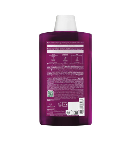 Klorane – Quinina Croissance Shampooing Accélérateur de Pousse à l’Adénosine, 400 ml