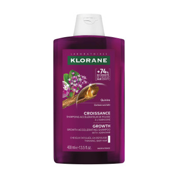 Klorane – Quinina Croissance Shampooing Accélérateur de Pousse à l’Adénosine, 400 ml