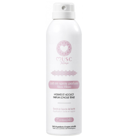 Musc Intime – Lait Corps en Spray Parfumé Musc Blanc, 200 ml