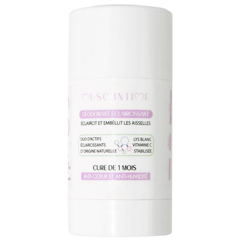 Musc Intime – Déodorant Éclaircissant Parfumé Musc Blanc, 50 g Musc Intime – Déodorant Éclaircissant Parfumé Musc Blanc, 50 g