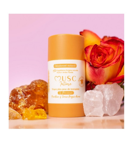 Musc Intime – Déodorant Naturel Ambre Florale, 50 g