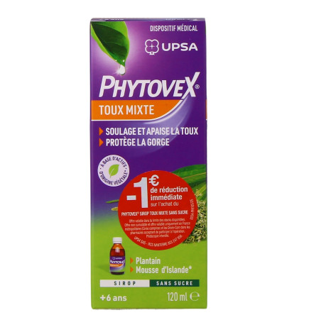 UPSA – Phytovex Sirop Toux Mixte, 120 ml