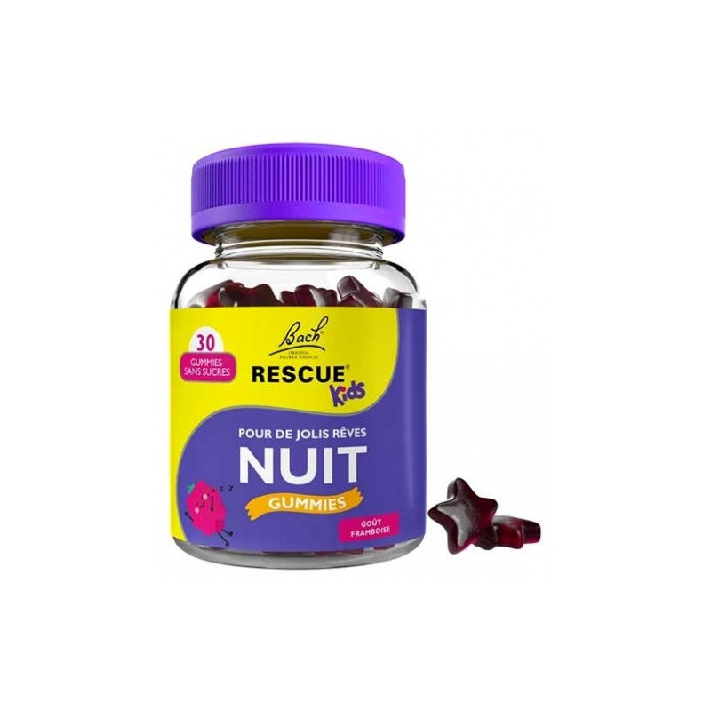 Rescue – Kids Pour de Jolis Rêves Gummies Nuit Framboise, 30 gummies