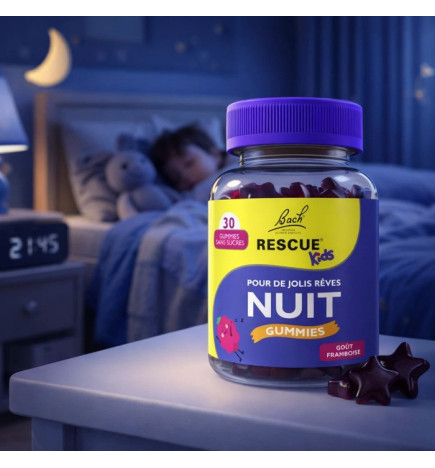 Rescue – Kids Pour de Jolis Rêves Gummies Nuit Framboise, 30 gummies
