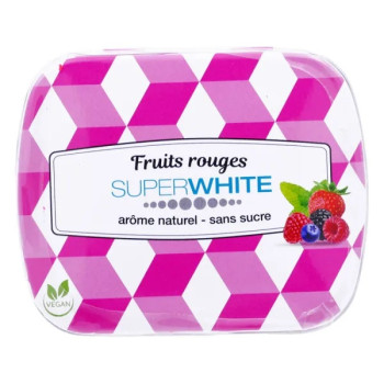 Superwhite – Mini Minits Fruits Rouges Pastilles Fraîcheur, 50 unités