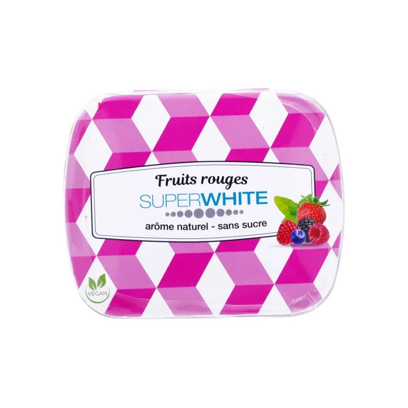 Superwhite – Mini Minits Fruits Rouges Pastilles Fraîcheur, 50 unités