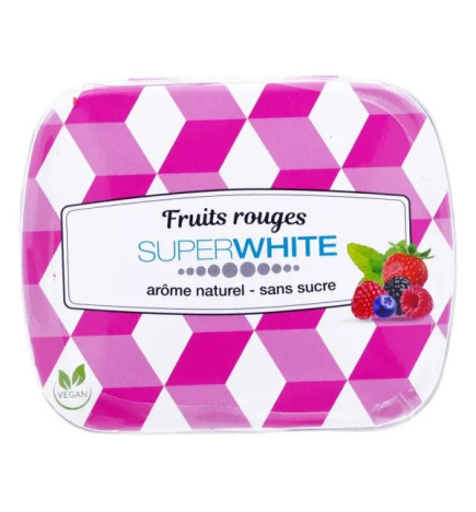 Superwhite – Mini Minits Fruits Rouges Pastilles Fraîcheur, 50 unités