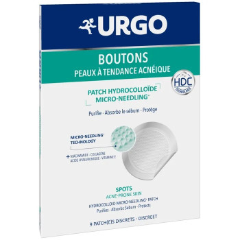 Urgo – Patchs Spots Boutons Peaux à Tendance Acnéique, 9 patchs