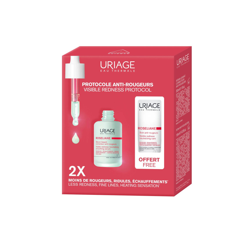 Uriage – Coffret Roséliane Protocole Anti-Rougeurs, Sérum 30 ml + Soin 15 ml Offert Uriage – Coffret Roséliane Protocole Anti-Rougeurs, Sérum 30 ml + Soin 15 ml Offert