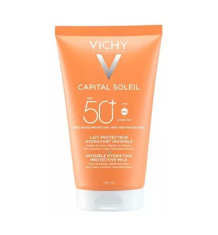 Vichy – Capital Soleil Lait Protecteur Hydratant Invisible SPF50+, 150 ml