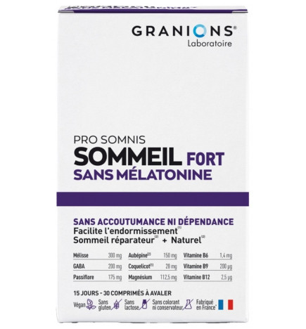 Granions – Pro Somnis Sommeil Fort, 30 comprimés