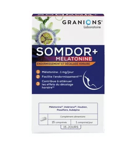 Granions – Somdor+ Mélatonine, 15 comprimés