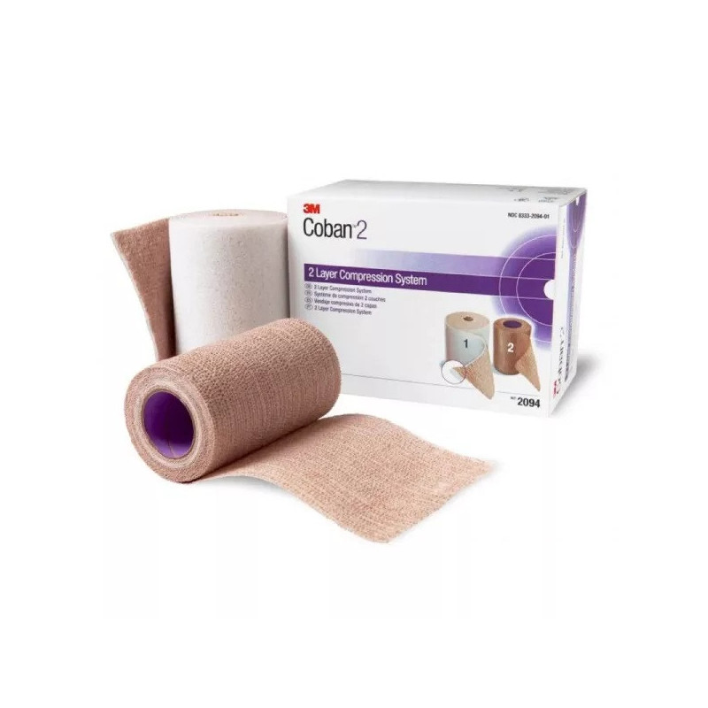 3M Santé – Coban 2 Système de Compression Bi-bandes 10 cm, 2 bandes