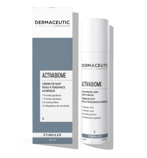 Dermaceutic – Activabiome Crème de nuit peau à tendance acnéique, 40 ml