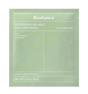 Biodance – Real Deep Mask Refreshing Sea Kelp Masque Visage, 34 g