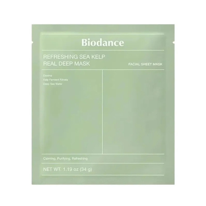 Biodance – Real Deep Mask Refreshing Sea Kelp Masque Visage, 34 g