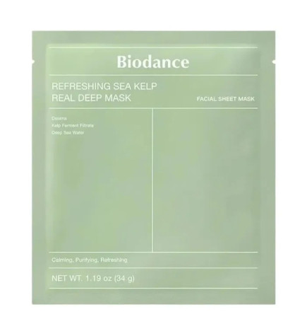 Biodance – Real Deep Mask Refreshing Sea Kelp Masque Visage, 34 g