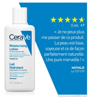 CeraVe – Lait Hydratant Visage et Corps, 88 ml