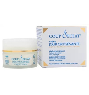 Coup d'Éclat – Crème Jour Oxygénante Éclat Peaux Normales à Sèches, 50 ml