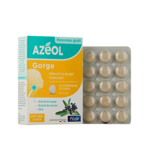 PiLeJe – Azéol Comprimés à Sucer Goût Miel Citron, 30 comprimés