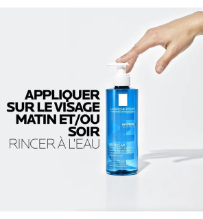 La Roche-Posay – Effaclar Gel Moussant Purifiant Peaux Grasses Tendance Acnéique, 2 x 400 ml