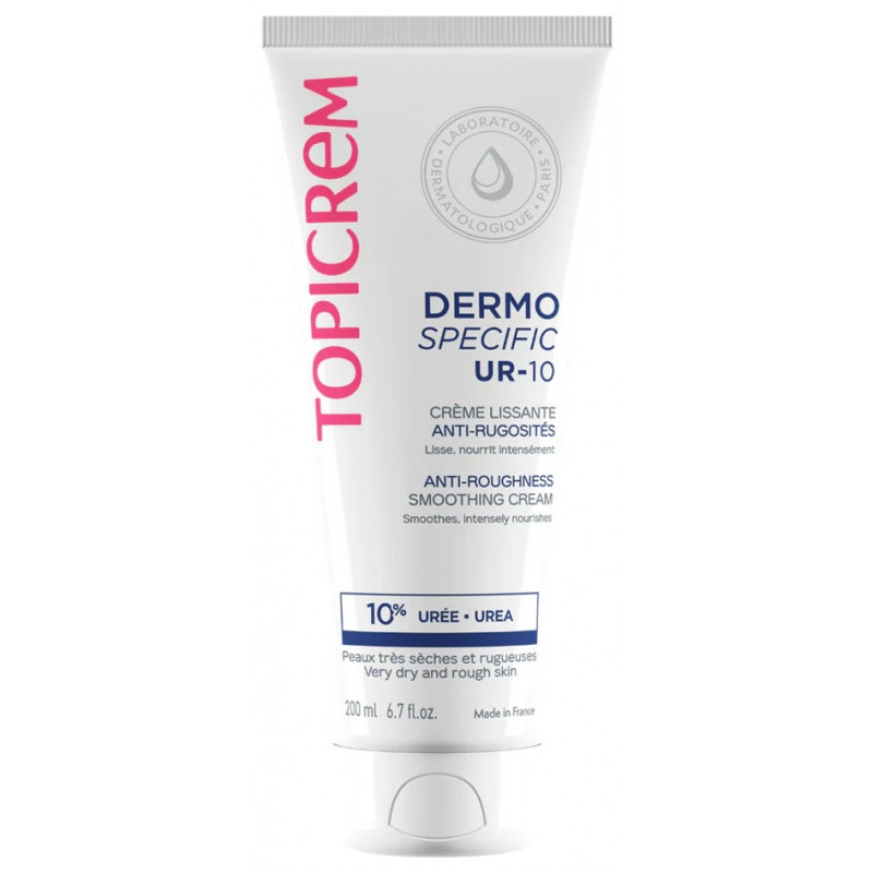 Topicrem – Dermo Specific UR‑10 Crème Lissante Anti‑Rugosités, 200 ml