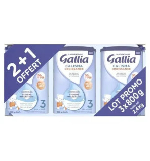 Gallia – Calisma Lait de Croissance 3 Dès 12 mois, 3 x 800 g