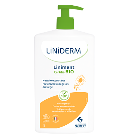 Liniderm – Liniment Oléo‑Calcaire Bio Huile d’Olive et Tournesol, 1 L