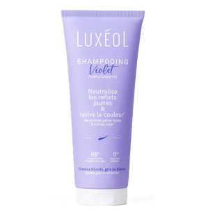 Luxéol – Shampooing Violet Correcteur Cheveux Blonds, Gris ou Blancs, 200 ml