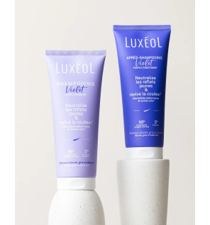 Luxéol – Shampooing Violet Correcteur Cheveux Blonds, Gris ou Blancs, 200 ml