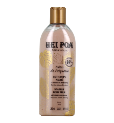 Heipoa – Huile de Douche Nacrée au Monoï de Tahiti Bio, 250 ml