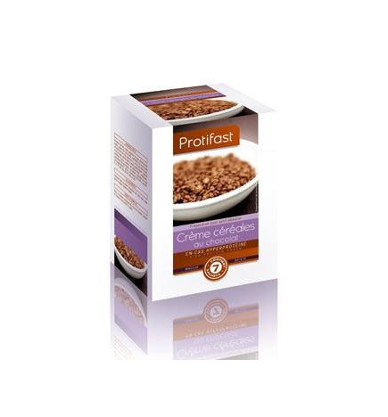 Protifast En-cas Hyperproteine Preparation Pour Creme Cereales AU Chocolat 7 Sachets