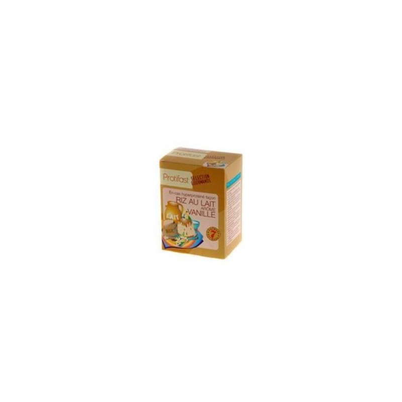Protifast En-cas Hyperproteine Selection Gourmande Preparation Pour Riz au Lait Vanille 7 Sachets Protifast En-cas Hyperproteine Selection Gourmande Preparation Pour Riz au Lait Vanille 7 Sachets